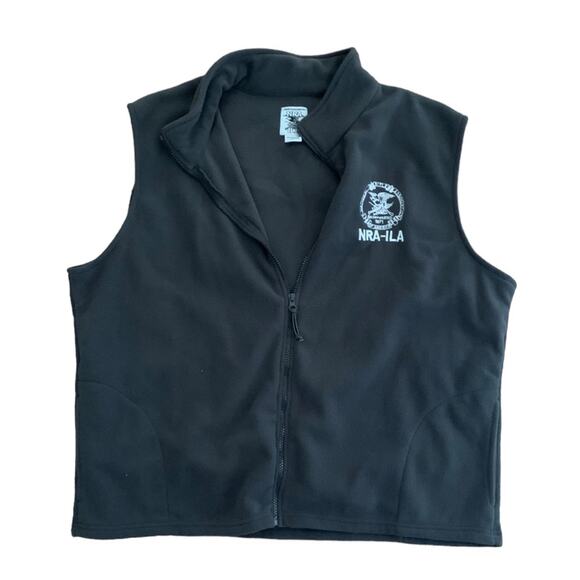 NRA mens xxl 2xl  ILA grey fleece vest zip up men’s size gray gun gorp - Picture 1 of 6